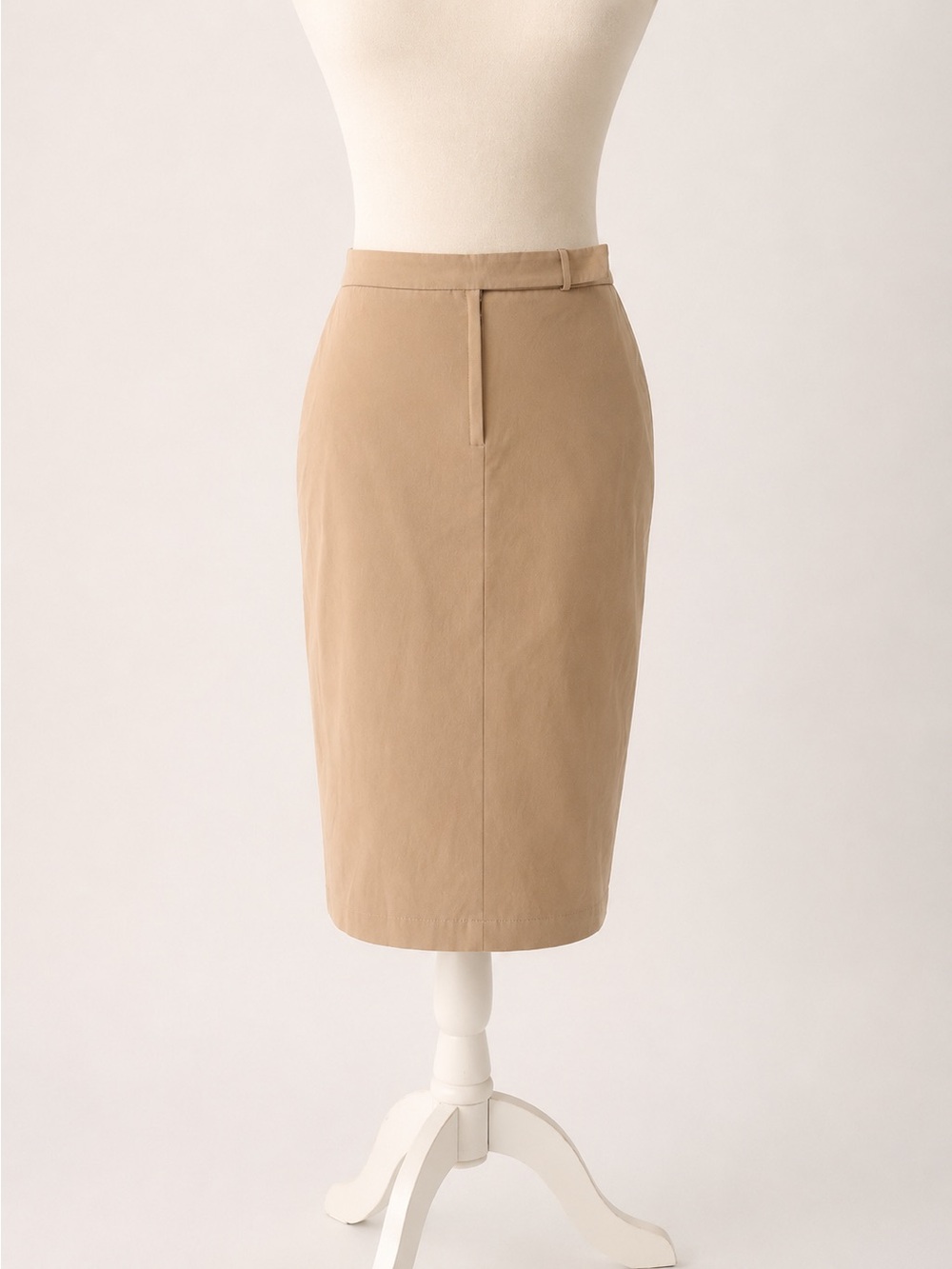 BCBG MaxAzria Vintage Tan Pencil Midi Skirt